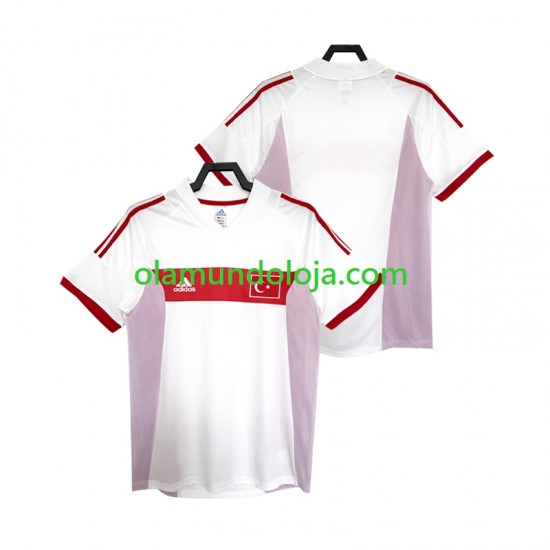 Camisola Turquia Retro Homem Equipamento Segundo 2002 Manga Curta